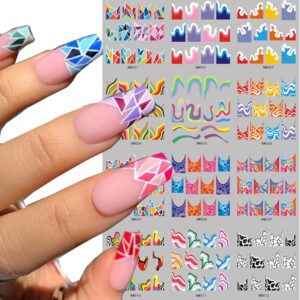 rainbow nail stickers